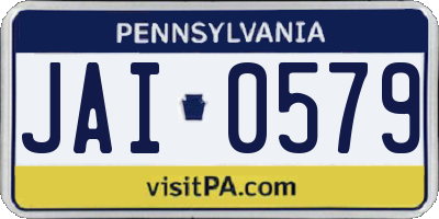 PA license plate JAI0579