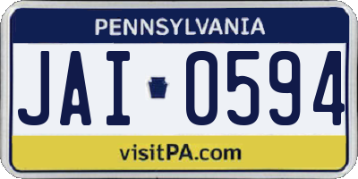 PA license plate JAI0594