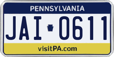 PA license plate JAI0611
