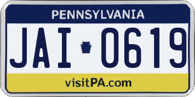 PA license plate JAI0619