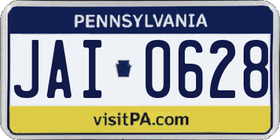 PA license plate JAI0628