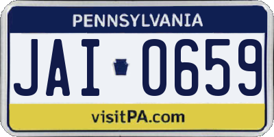 PA license plate JAI0659