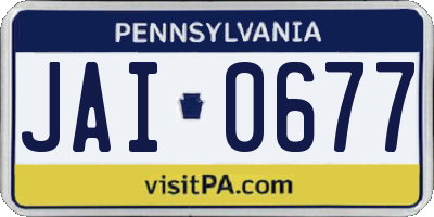 PA license plate JAI0677