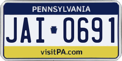 PA license plate JAI0691