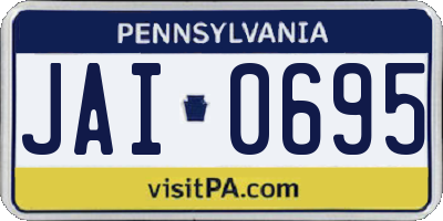 PA license plate JAI0695