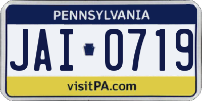 PA license plate JAI0719