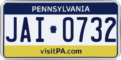 PA license plate JAI0732
