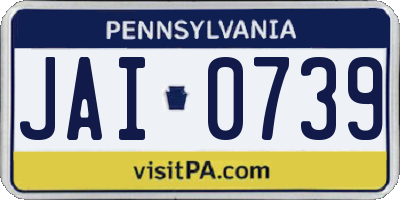 PA license plate JAI0739