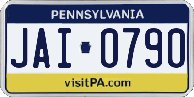PA license plate JAI0790