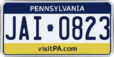 PA license plate JAI0823
