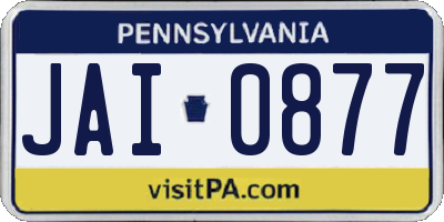 PA license plate JAI0877