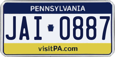 PA license plate JAI0887