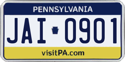 PA license plate JAI0901