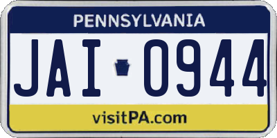 PA license plate JAI0944