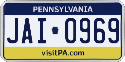 PA license plate JAI0969