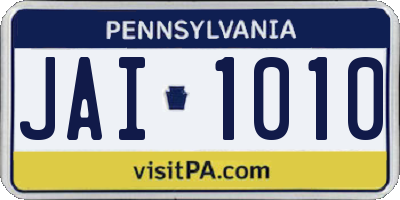 PA license plate JAI1010