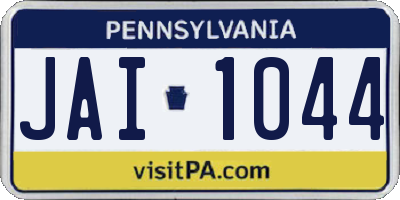 PA license plate JAI1044
