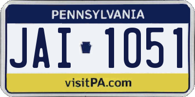 PA license plate JAI1051