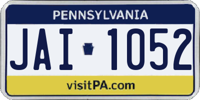 PA license plate JAI1052
