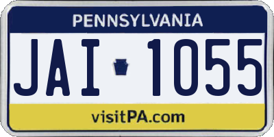PA license plate JAI1055