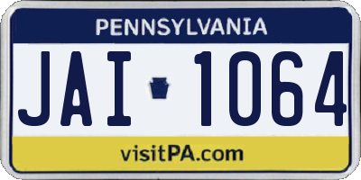 PA license plate JAI1064