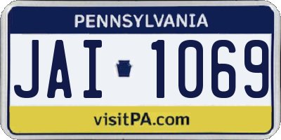 PA license plate JAI1069