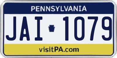 PA license plate JAI1079