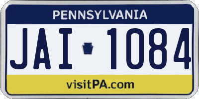 PA license plate JAI1084