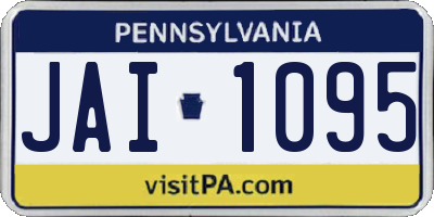PA license plate JAI1095