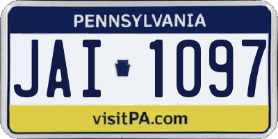 PA license plate JAI1097