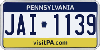 PA license plate JAI1139