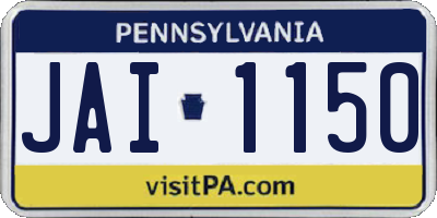 PA license plate JAI1150