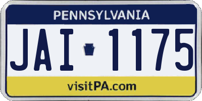 PA license plate JAI1175