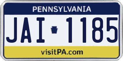 PA license plate JAI1185