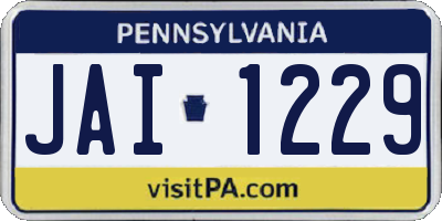 PA license plate JAI1229
