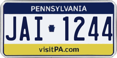 PA license plate JAI1244