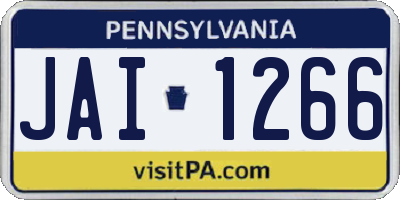 PA license plate JAI1266