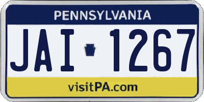 PA license plate JAI1267