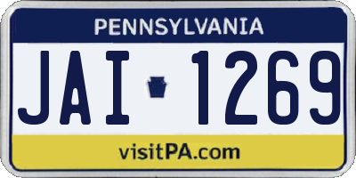 PA license plate JAI1269