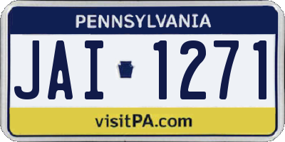 PA license plate JAI1271