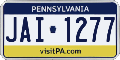 PA license plate JAI1277