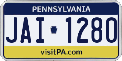 PA license plate JAI1280