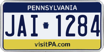 PA license plate JAI1284