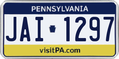 PA license plate JAI1297