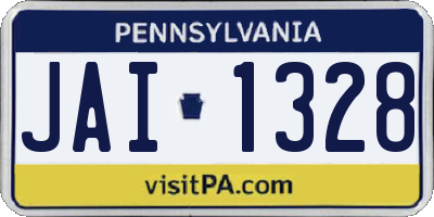 PA license plate JAI1328