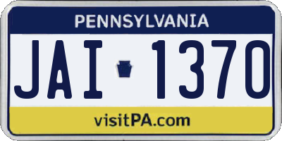 PA license plate JAI1370