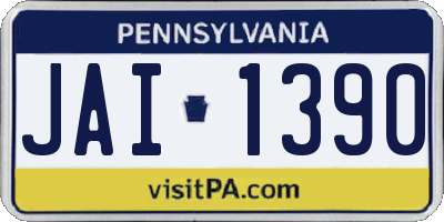 PA license plate JAI1390