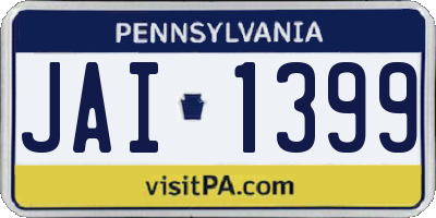 PA license plate JAI1399