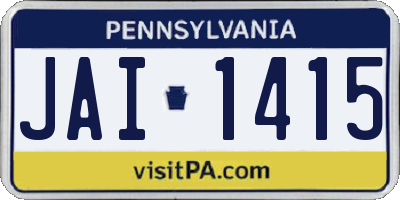 PA license plate JAI1415