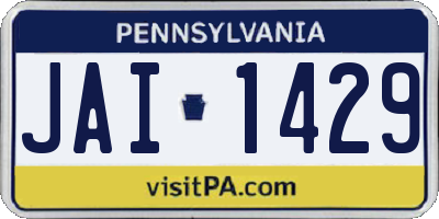 PA license plate JAI1429